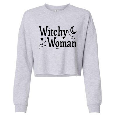 Witchy Halloween Wiccan Follower Pagan Ritual Gift Cropped Pullover Crew