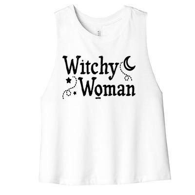 Witchy Halloween Wiccan Follower Pagan Ritual Gift Women's Racerback Cropped Tank