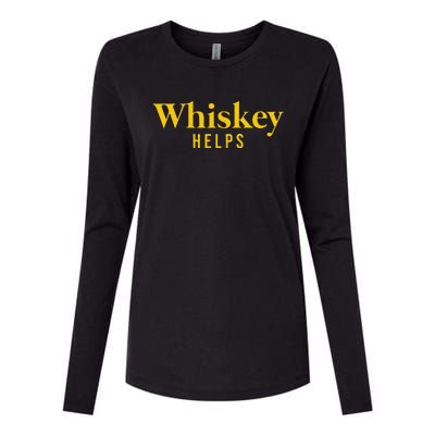 Whiskey Helps Womens Cotton Relaxed Long Sleeve T-Shirt