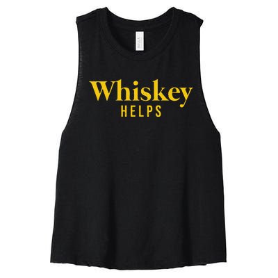 Whiskey Helps Women's Racerback Cropped Tank