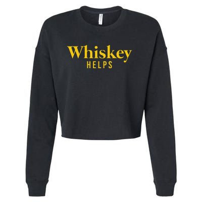 Whiskey Helps Cropped Pullover Crew