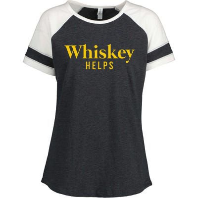 Whiskey Helps Enza Ladies Jersey Colorblock Tee