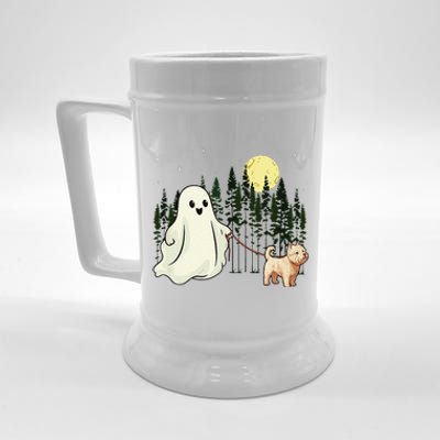 West Highland White Terrier Westie Walking Ghost Halloween Beer Stein