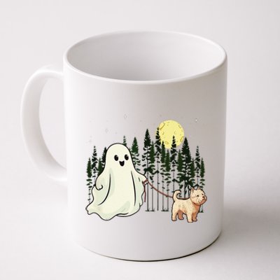 West Highland White Terrier Westie Walking Ghost Halloween Coffee Mug