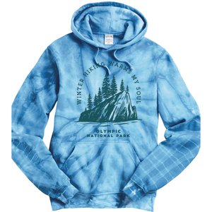 Winter Hiking Warms My Soul Washington State Tie Dye Hoodie