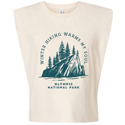 Winter Hiking Warms My Soul Washington State Garment-Dyed Women's Muscle Tee