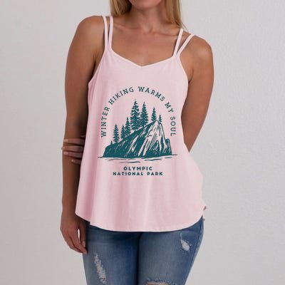 Winter Hiking Warms My Soul Washington State Women's Strappy Tank