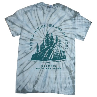 Winter Hiking Warms My Soul Washington State Tie-Dye T-Shirt