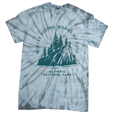 Winter Hiking Warms My Soul Washington State Tie-Dye T-Shirt