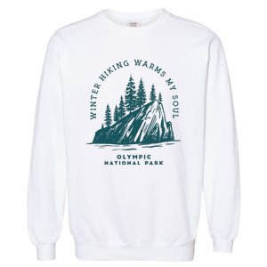 Winter Hiking Warms My Soul Washington State Garment-Dyed Sweatshirt