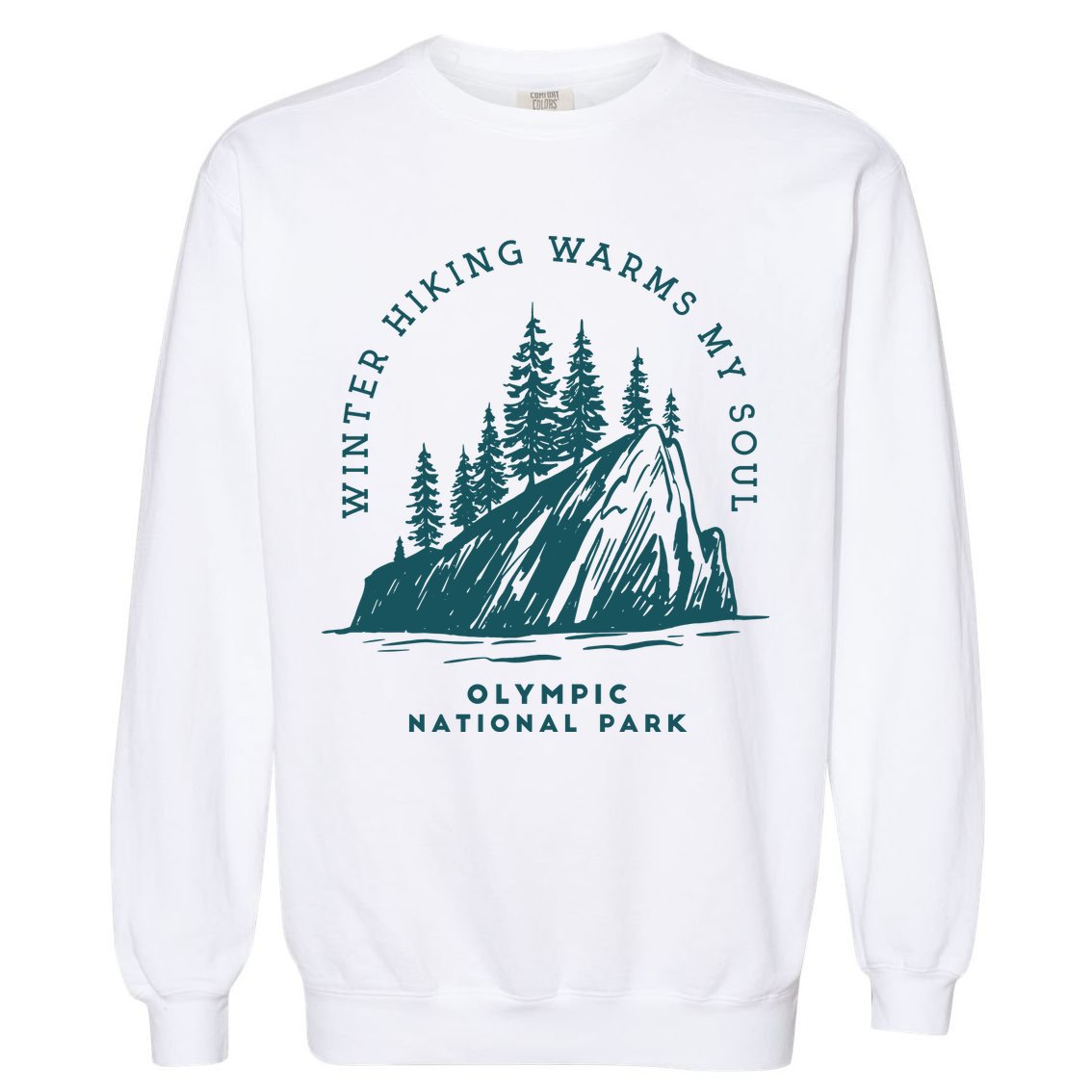 Winter Hiking Warms My Soul Washington State Garment-Dyed Sweatshirt
