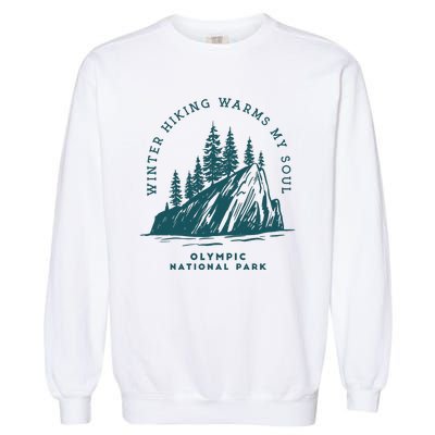 Winter Hiking Warms My Soul Washington State Garment-Dyed Sweatshirt