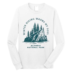 Winter Hiking Warms My Soul Washington State Long Sleeve Shirt