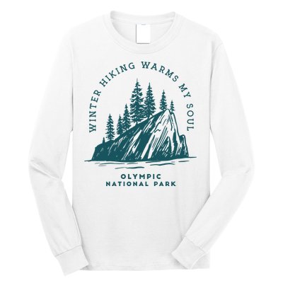 Winter Hiking Warms My Soul Washington State Long Sleeve Shirt