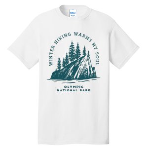 Winter Hiking Warms My Soul Washington State Tall T-Shirt