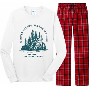 Winter Hiking Warms My Soul Washington State Long Sleeve Pajama Set