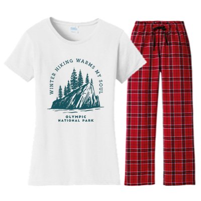 Winter Hiking Warms My Soul Washington State Women's Flannel Pajama Set