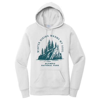 Winter Hiking Warms My Soul Washington State Women's Pullover Hoodie