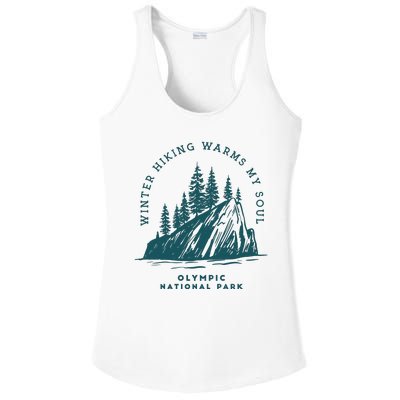 Winter Hiking Warms My Soul Washington State Ladies PosiCharge Competitor Racerback Tank