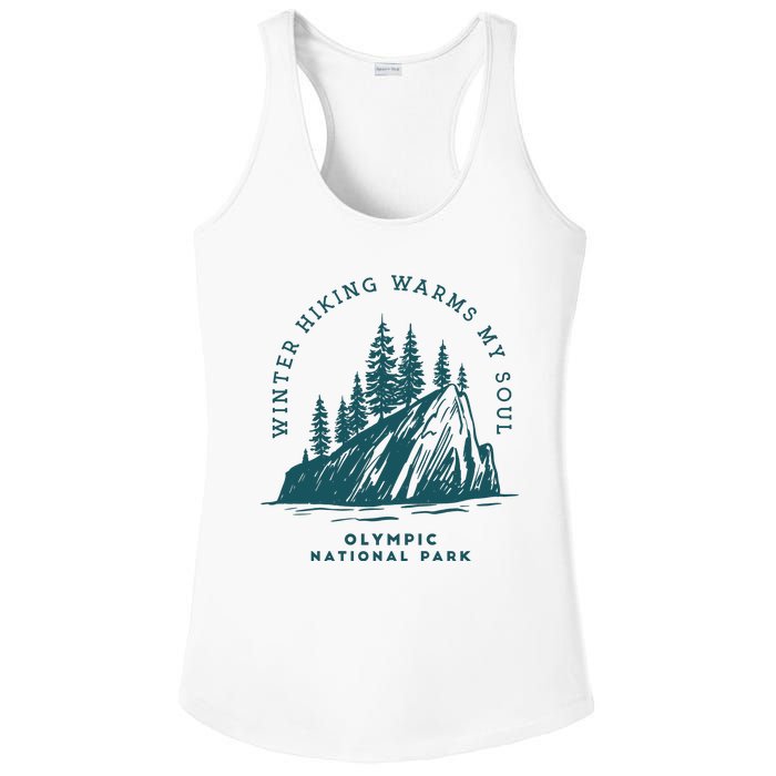 Winter Hiking Warms My Soul Washington State Ladies PosiCharge Competitor Racerback Tank