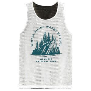 Winter Hiking Warms My Soul Washington State Mesh Reversible Basketball Jersey Tank