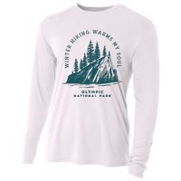 Winter Hiking Warms My Soul Washington State Cooling Performance Long Sleeve Crew