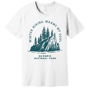 Winter Hiking Warms My Soul Washington State Premium T-Shirt