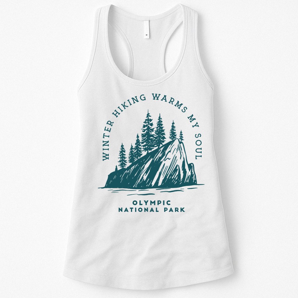 Winter Hiking Warms My Soul Washington State Womens Tank Top