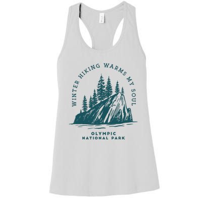 Winter Hiking Warms My Soul Washington State Women's Racerback Tank