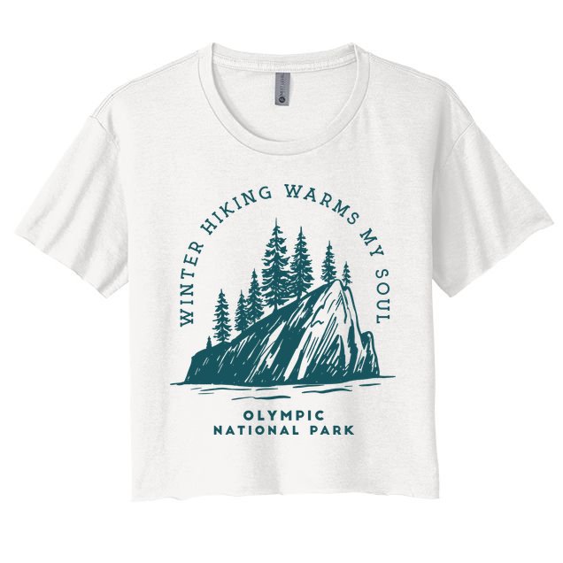 Winter Hiking Warms My Soul Washington State Crop Top