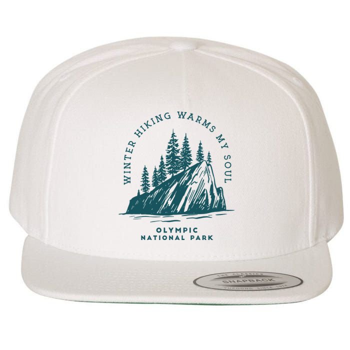 Winter Hiking Warms My Soul Washington State Wool Snapback Cap