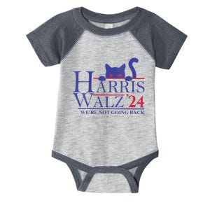 Women Harris Waltz 2024 Were Not Going Back Funny Cat Lady Gift Infant Baby Jersey Bodysuit