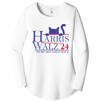 Women Harris Waltz 2024 Were Not Going Back Funny Cat Lady Gift Women's Perfect Tri Tunic Long Sleeve Shirt