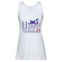 Women Harris Waltz 2024 Were Not Going Back Funny Cat Lady Gift Ladies Essential Flowy Tank