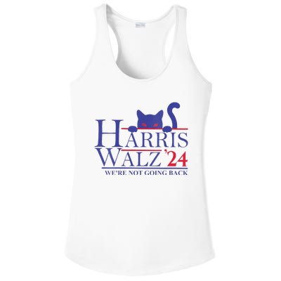 Women Harris Waltz 2024 Were Not Going Back Funny Cat Lady Gift Ladies PosiCharge Competitor Racerback Tank