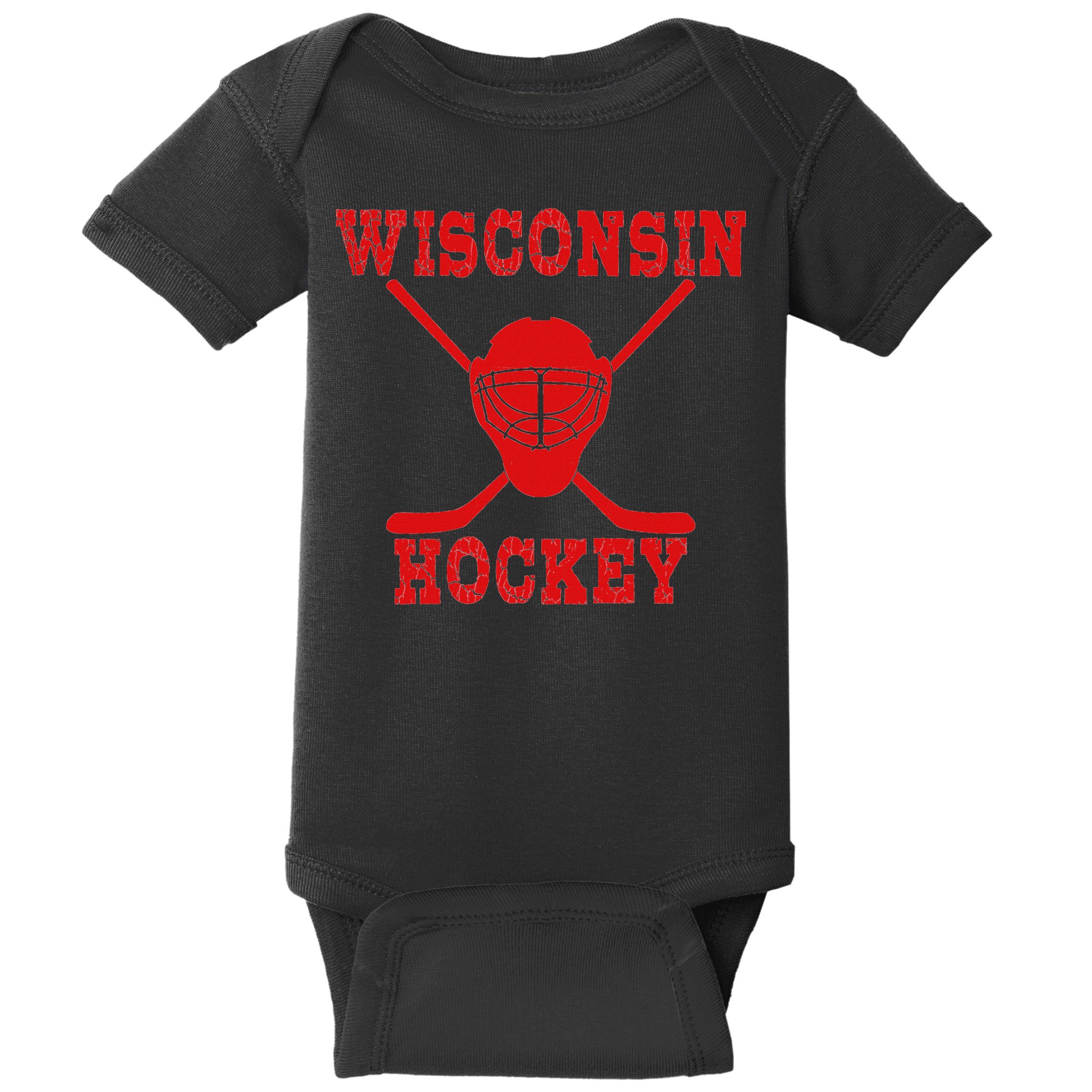 Wisconsin Hockey Baby Bodysuit