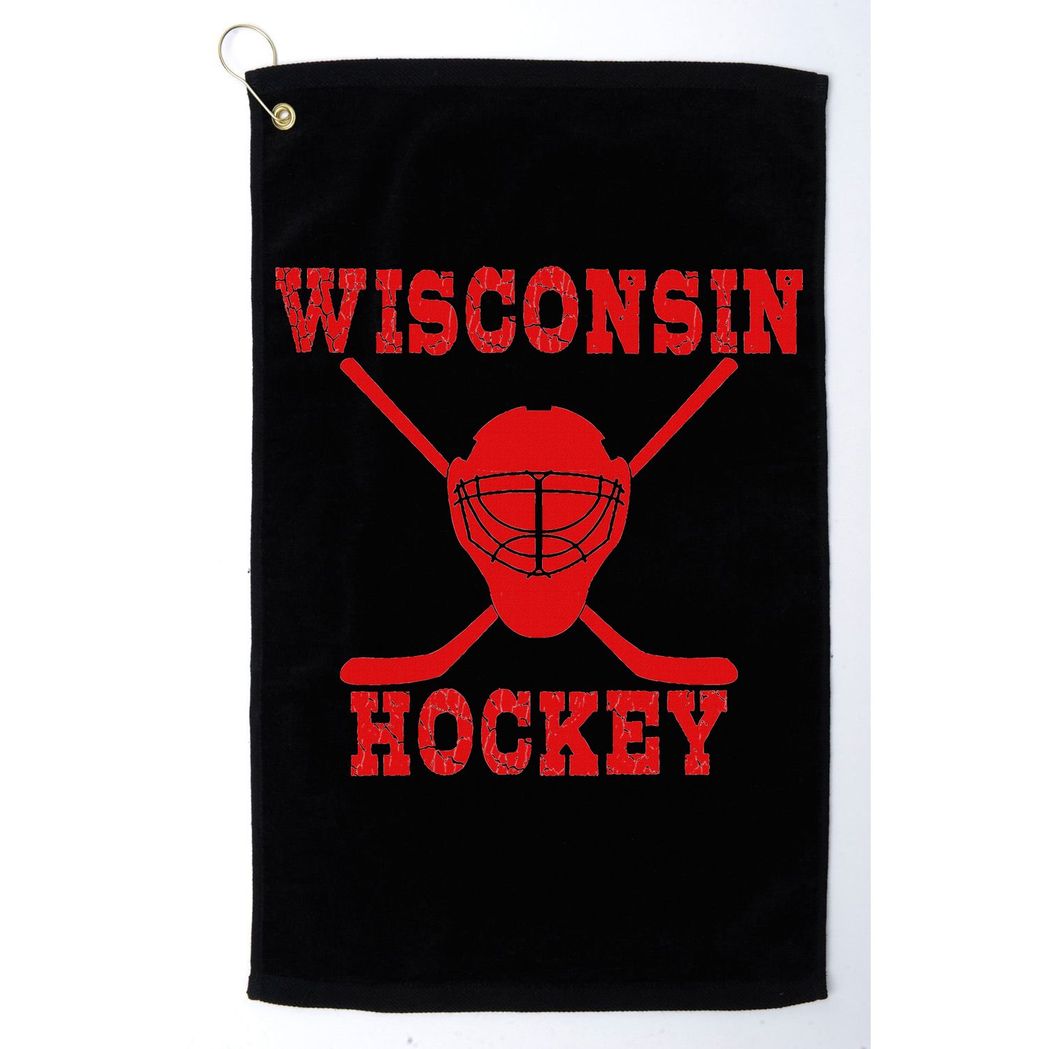 Wisconsin Hockey Golf Towel