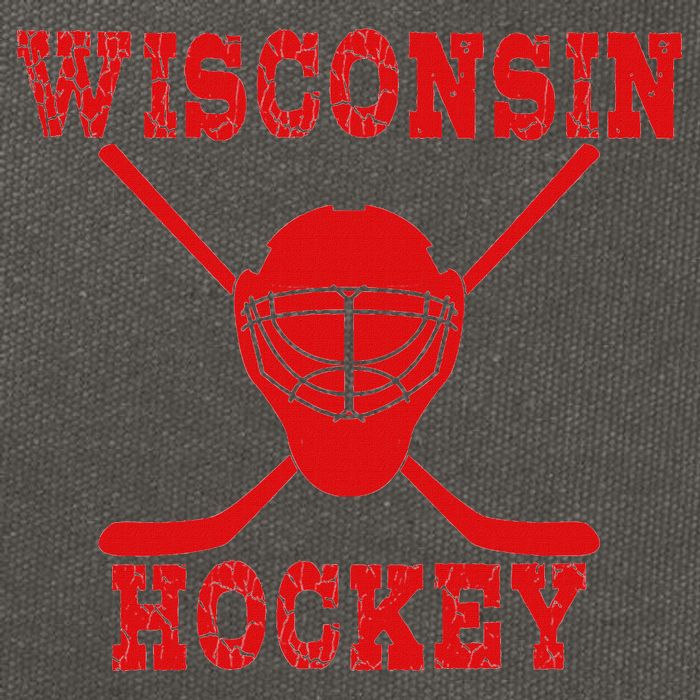 Wisconsin Hockey Cotton Canvas Backpack
