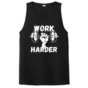 Work Harder Weight Lifting Gym Life Cool Gift PosiCharge Competitor Tank