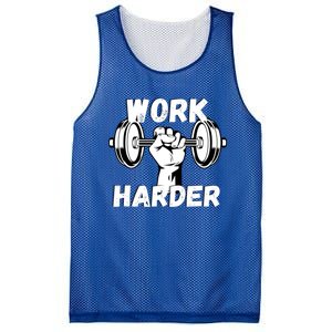 Work Harder Weight Lifting Gym Life Cool Gift Mesh Reversible Basketball Jersey Tank