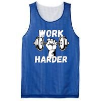 Work Harder Weight Lifting Gym Life Cool Gift Mesh Reversible Basketball Jersey Tank