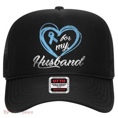 Warrior Husband Wife Gift Idea Prostate Cancer Awareness High Crown Mesh Back Trucker Hat