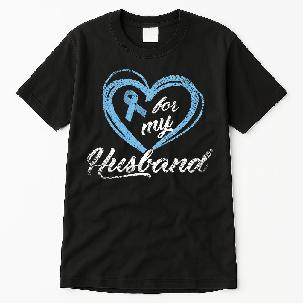 Warrior Husband Wife Gift Idea Prostate Cancer Awareness Tall T-Shirt