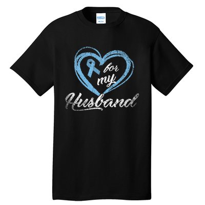 Warrior Husband Wife Gift Idea Prostate Cancer Awareness Tall T-Shirt