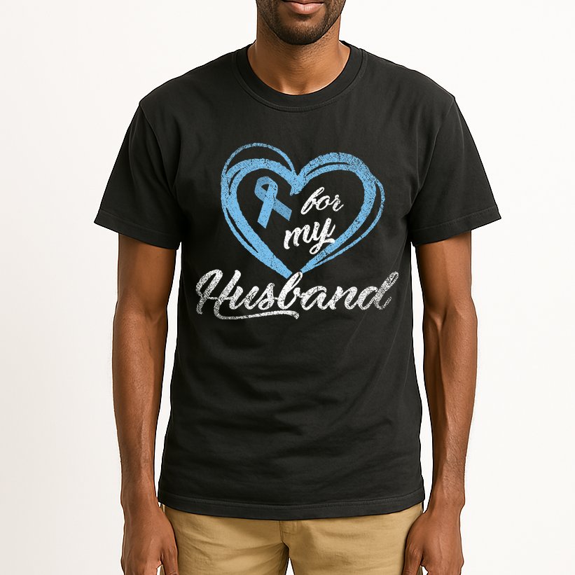 Warrior Husband Wife Gift Idea Prostate Cancer Awareness Tall T-Shirt