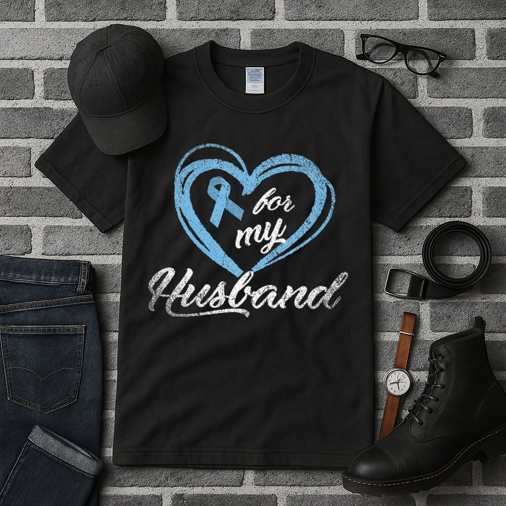 Warrior Husband Wife Gift Idea Prostate Cancer Awareness Tall T-Shirt