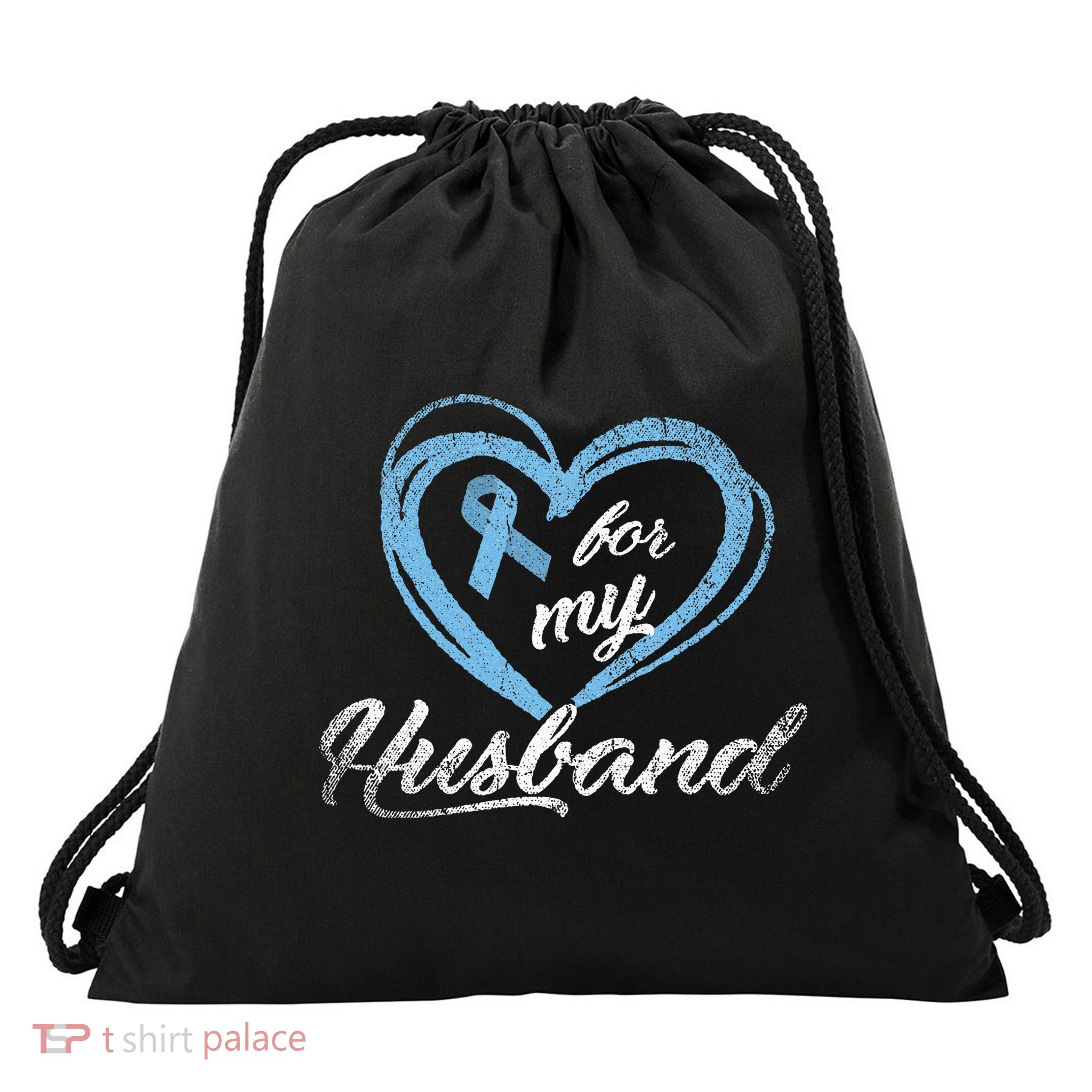 Warrior Husband Wife Gift Idea Prostate Cancer Awareness Drawstring Bag