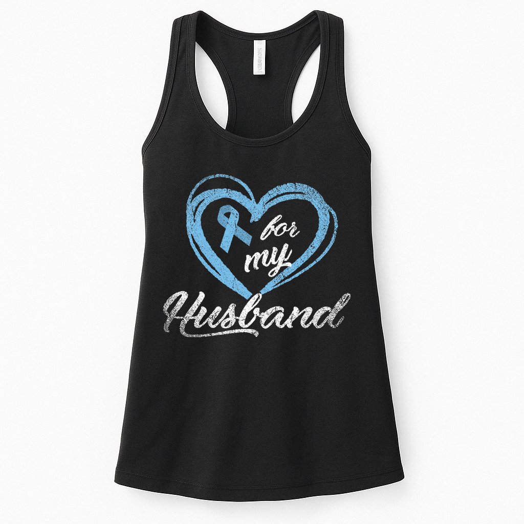Warrior Husband Wife Gift Idea Prostate Cancer Awareness Womens Tank Top