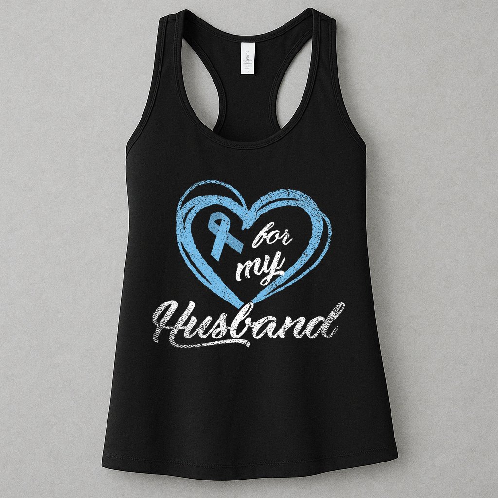 Warrior Husband Wife Gift Idea Prostate Cancer Awareness Womens Tank Top