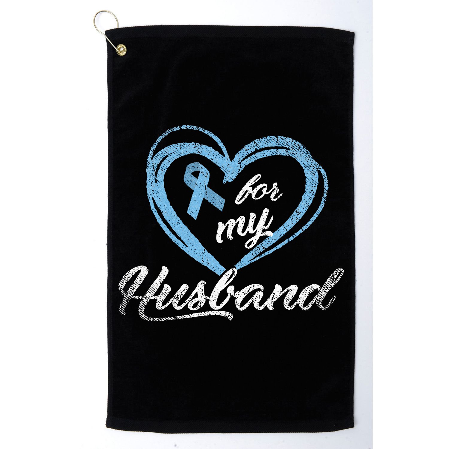 Warrior Husband Wife Gift Idea Prostate Cancer Awareness Golf Towel